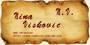 Nina Višković vizit kartica